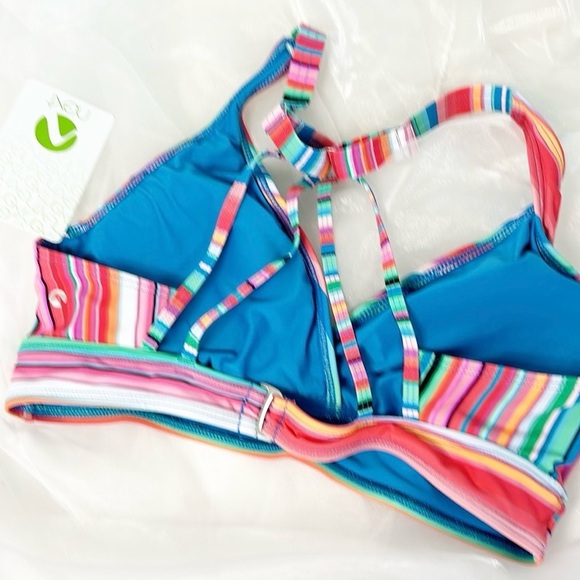 - Bikini Tops Next by Athena Women's Tavarua Stripe Sports Bikini Top 36B/C - Picture 6 of 7